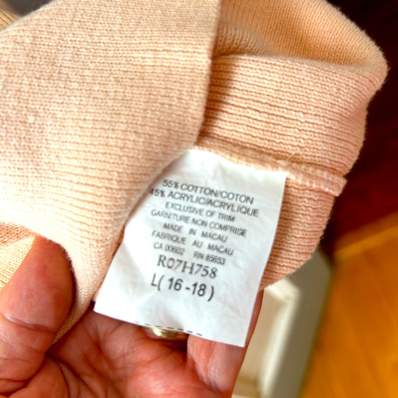 Vintage Koret Cardigan Embroidered Cotton Blend Pearl Button Front - Picture 4 of 6